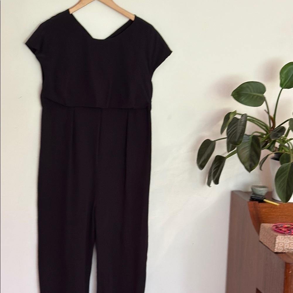 Hache sz 40 or US 8 silk jumpsuit Elegant Black Women's‎ Jumpsuit